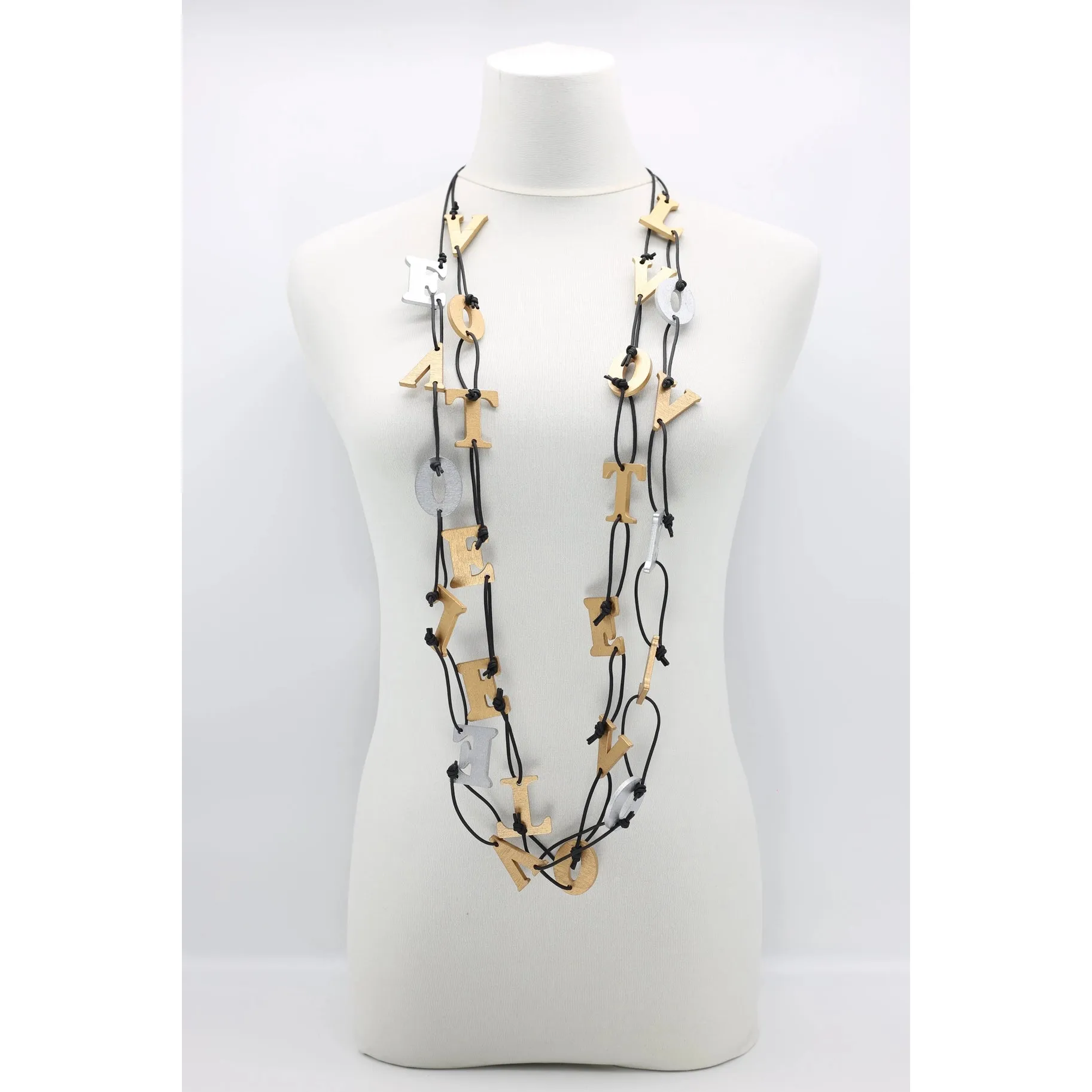 Jianhui London, VOTE/LOVE on Leatherette Chain Necklaces