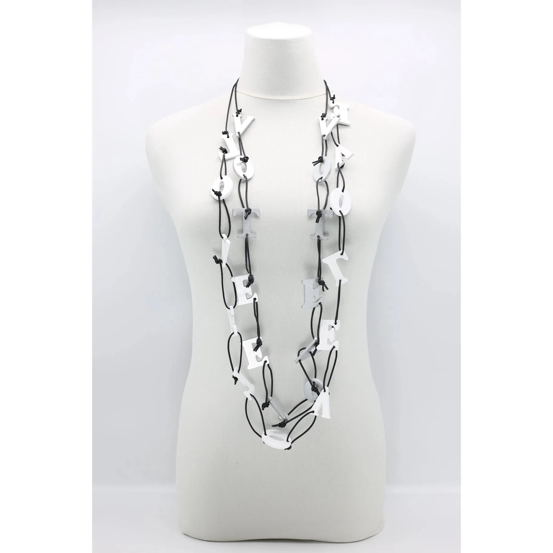 Jianhui London, VOTE/LOVE on Leatherette Chain Necklaces