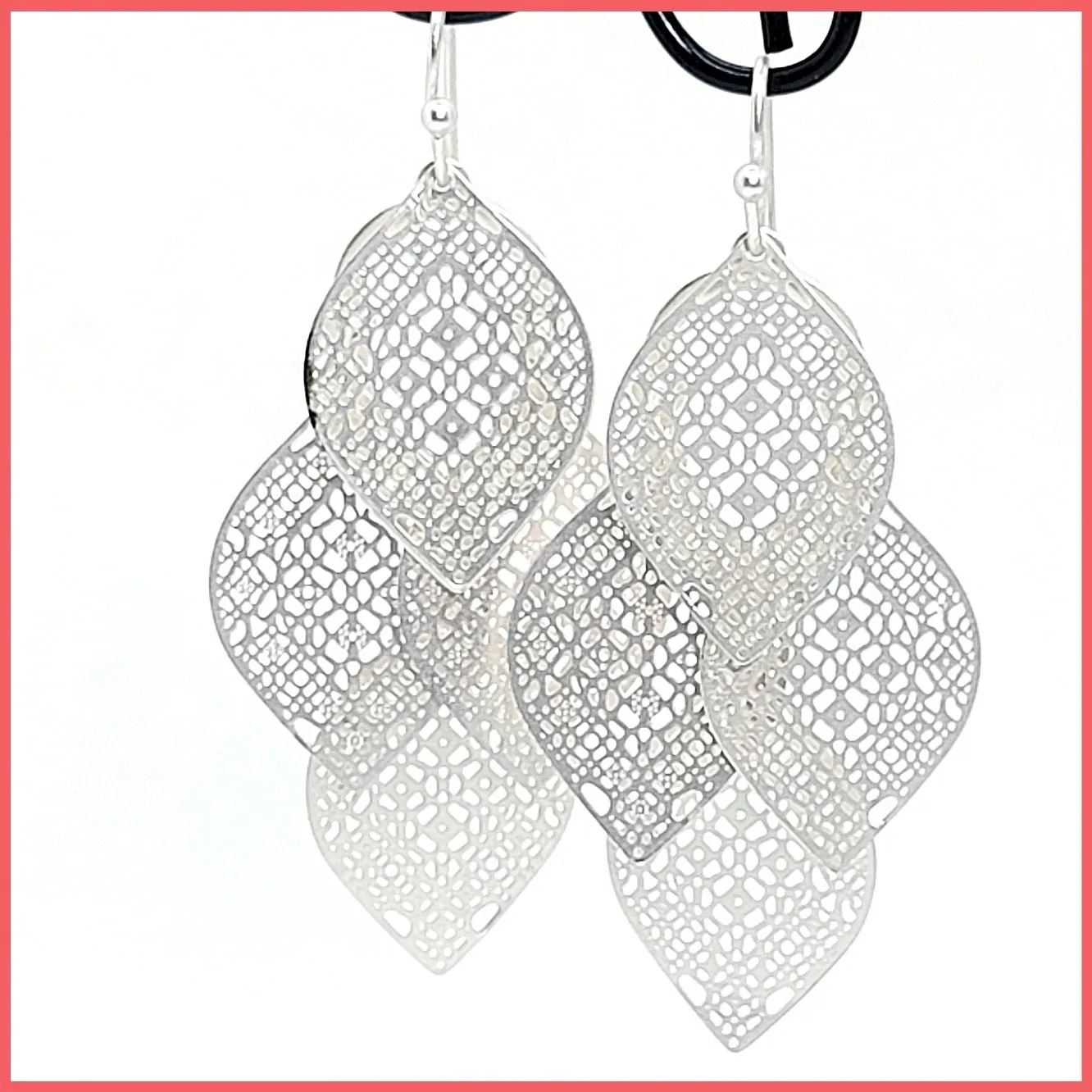 Laser Etch Dangly Earrings