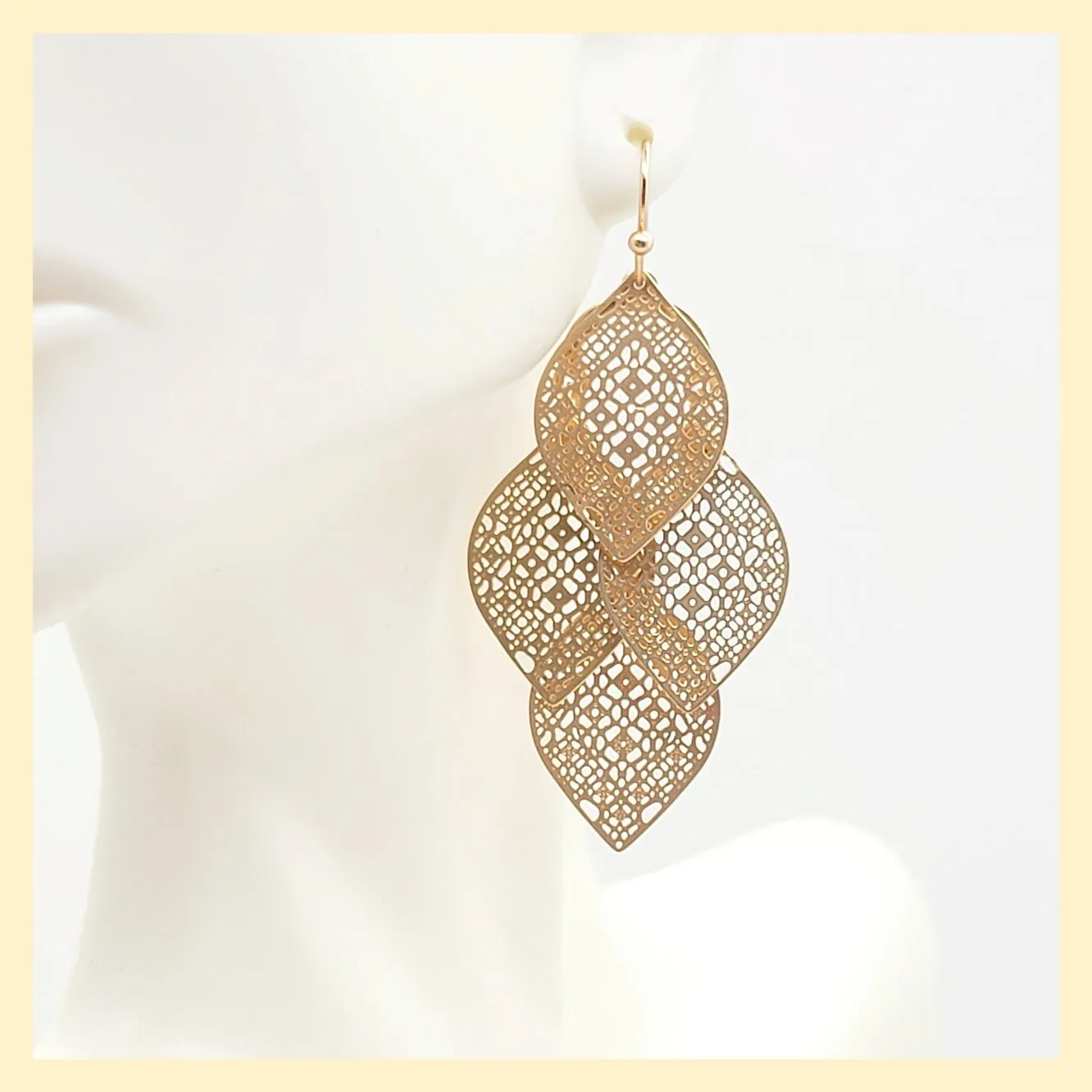 Laser Etch Dangly Earrings