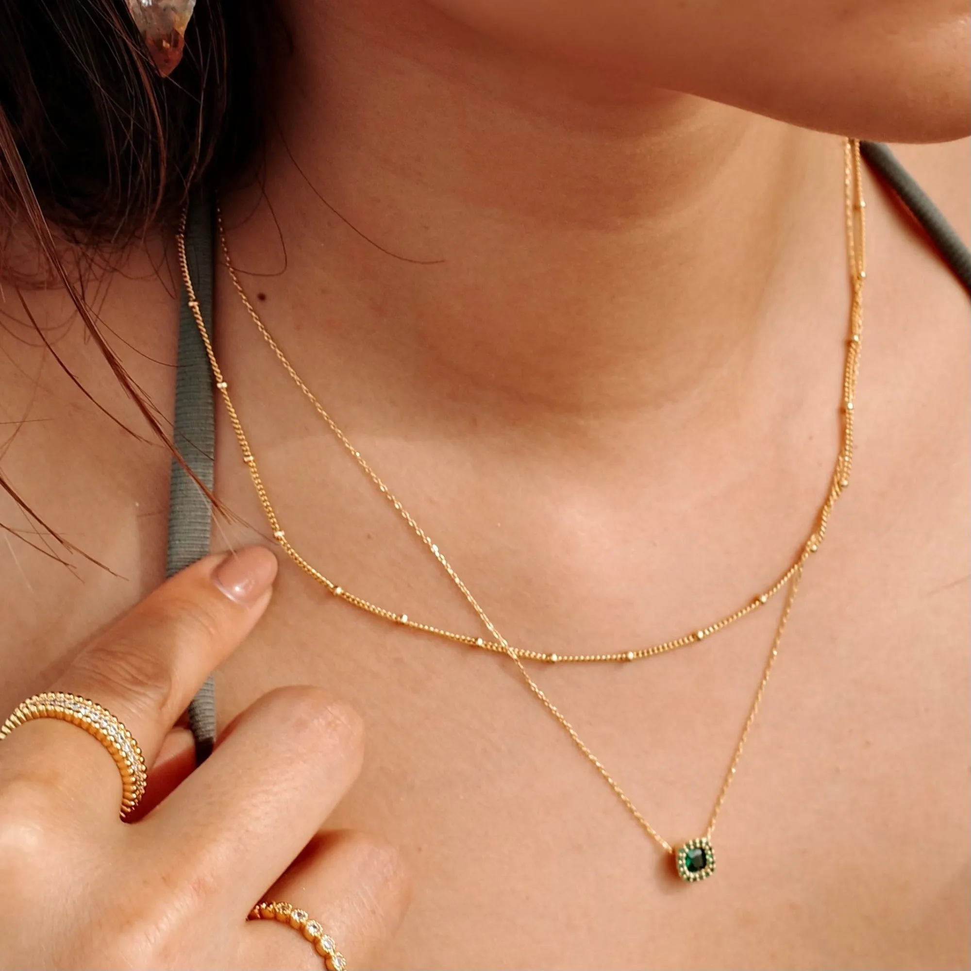 Layered Gem Necklace