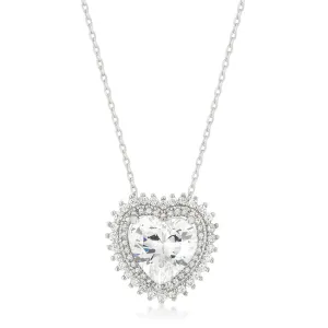 LOVCIA Double Halo Heart Necklace