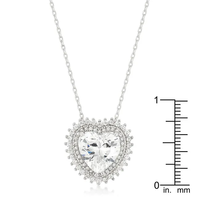 LOVCIA Double Halo Heart Necklace