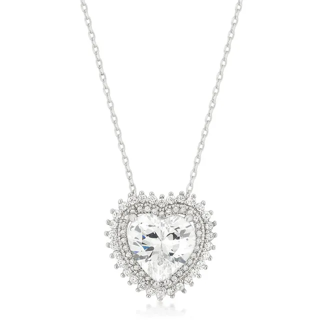 LOVCIA Double Halo Heart Necklace