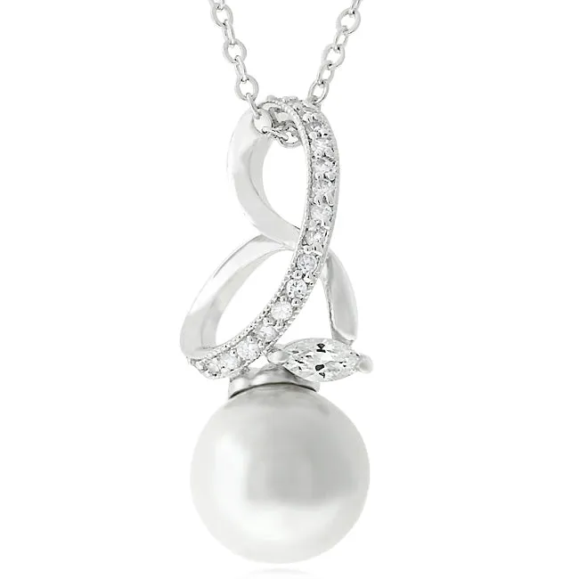 LOVCIA Exquisite Pearl Rhodium-Plated Necklace