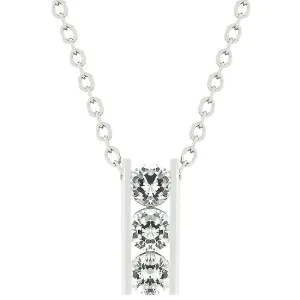 LOVCIA Jewelry Triple Stone Cubic Zirconia Pendant