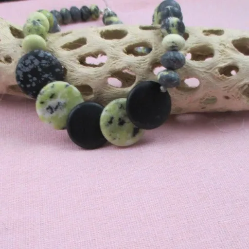 Matte Natural Yellow Turquoise Necklace