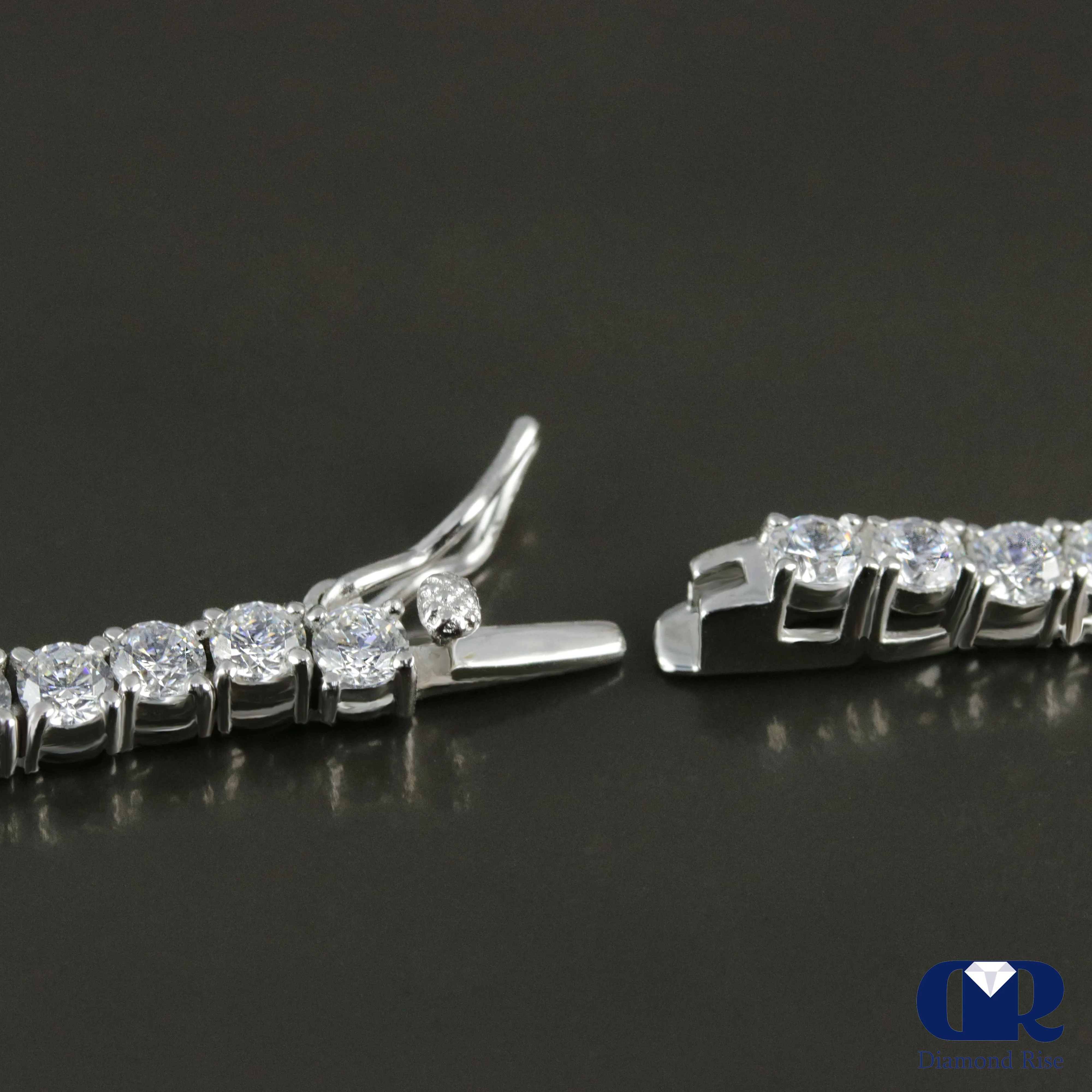 Men's 5 mm 26.50 Carat Diamond Tennis Chain Necklace 14K White Gold 24"