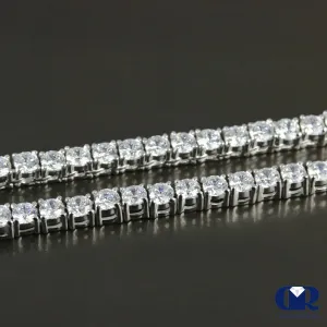 Men's 5 mm 26.50 Carat Diamond Tennis Chain Necklace 14K White Gold 24"