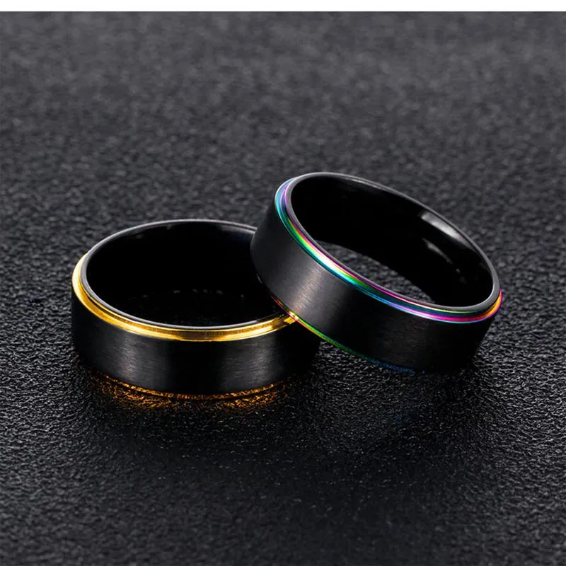 Mens Womens Rainbow Colorful LGBT Ring