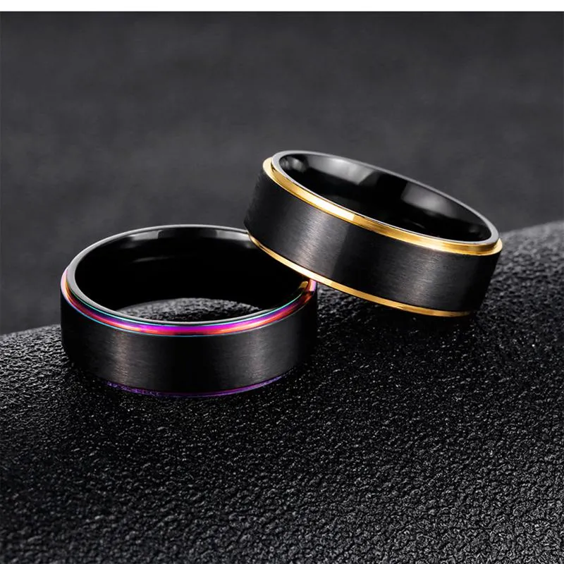 Mens Womens Rainbow Colorful LGBT Ring
