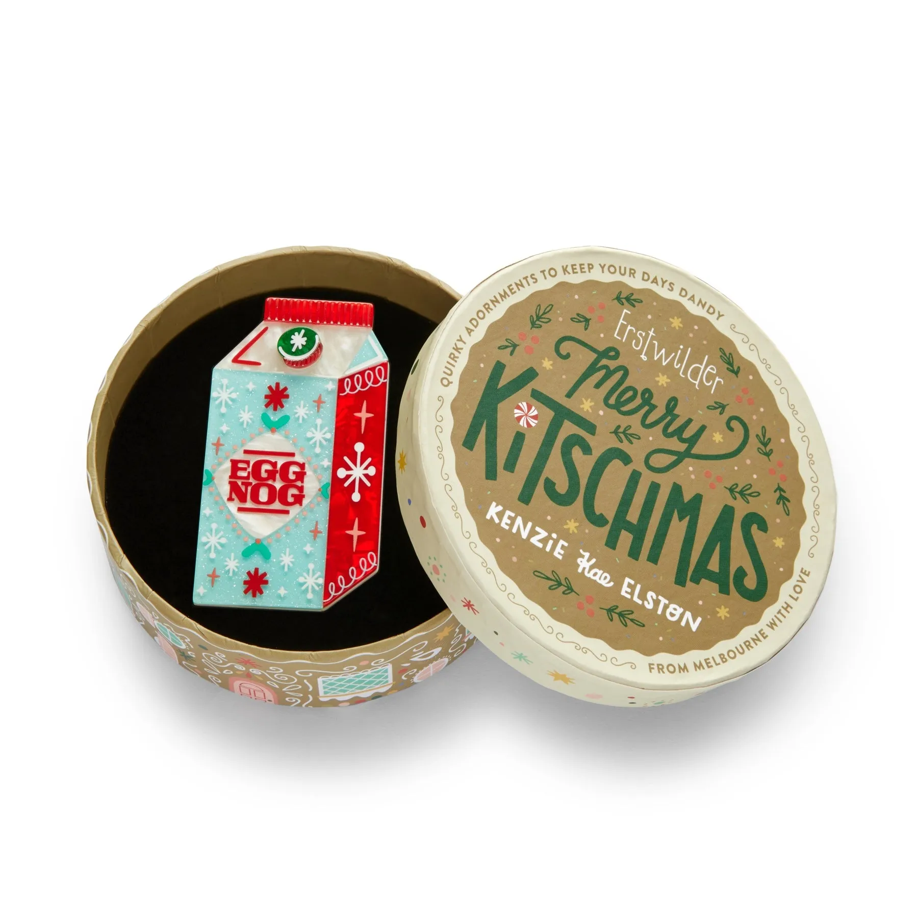 Merry Kitschmas Collection Don't Hog the Nog Brooch