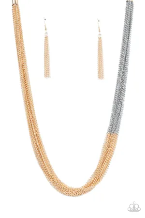 Metallic Merger - Gold Necklace