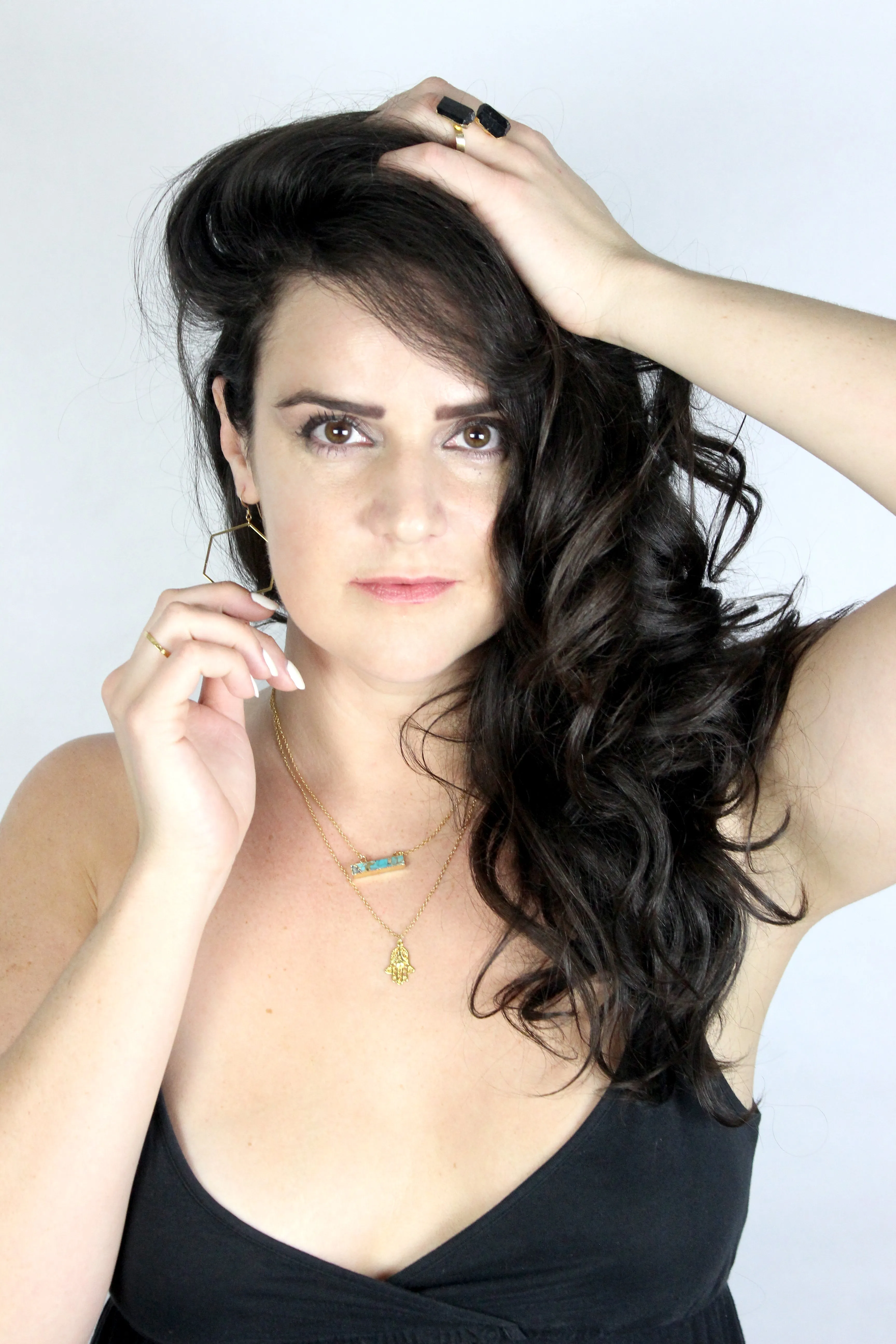 Miriam's Amulet // Hamsa Necklace, Silver Gold or Rose Gold Hamsa, Layered Necklaces, Talisman // BH-N013