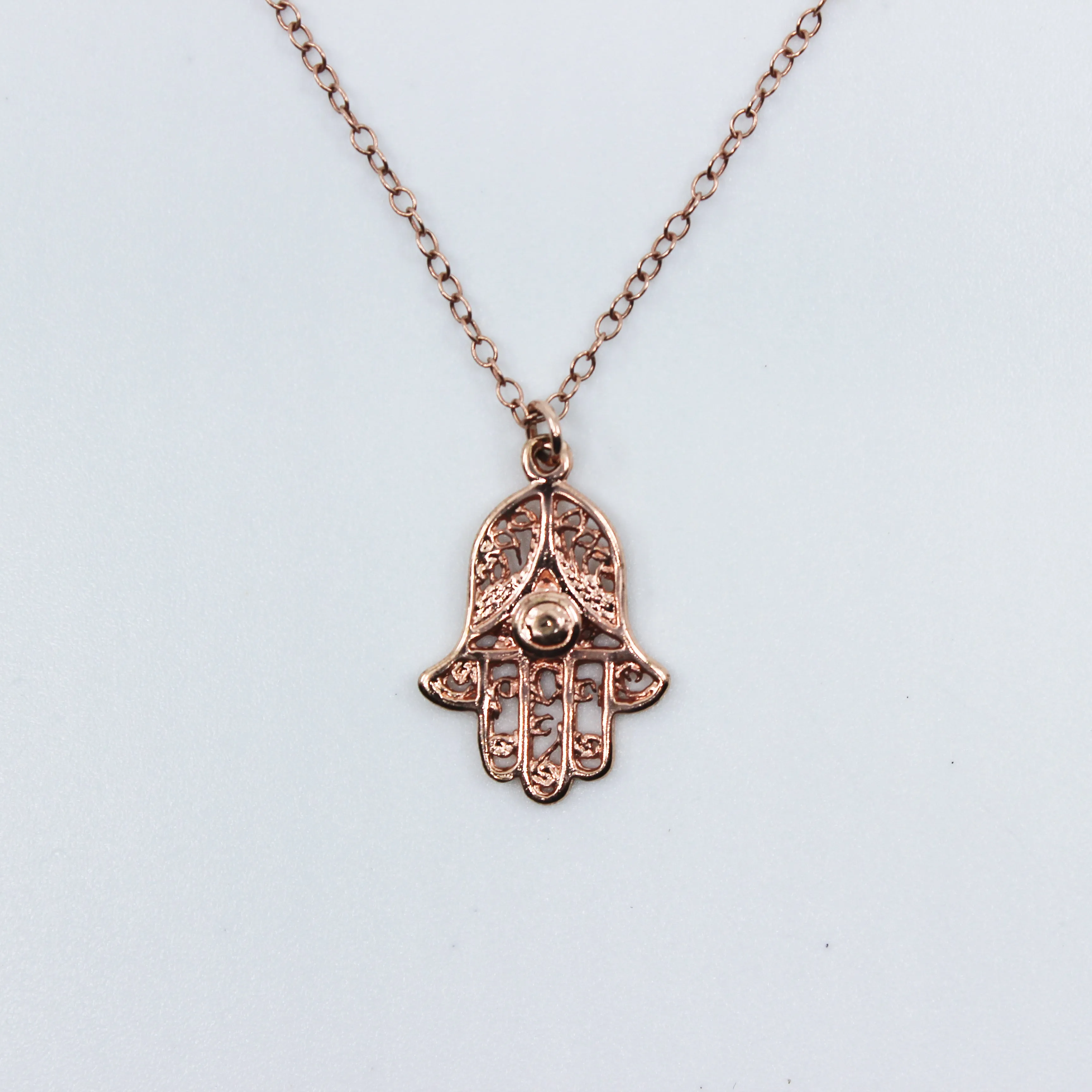Miriam's Amulet // Hamsa Necklace, Silver Gold or Rose Gold Hamsa, Layered Necklaces, Talisman // BH-N013