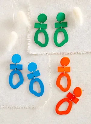 Modernist Dangle Earrings - Brights