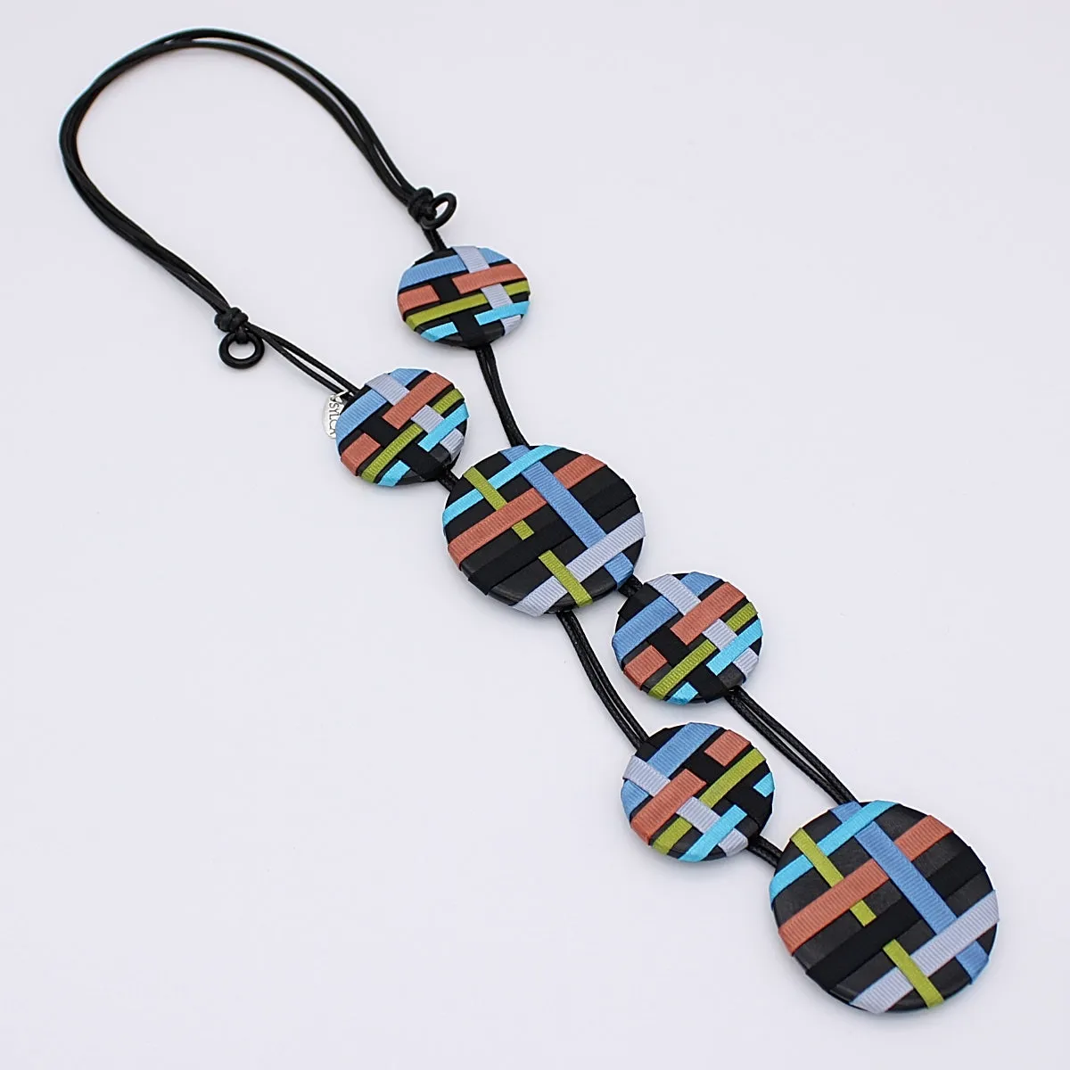 Multi Circles of Ribbon Fiona Necklace