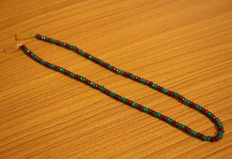 Multicolor Ruby & Green Onyx necklaces