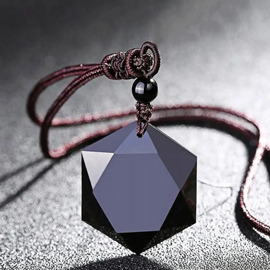 Natural Energy Black Obsidian Stone Necklaces