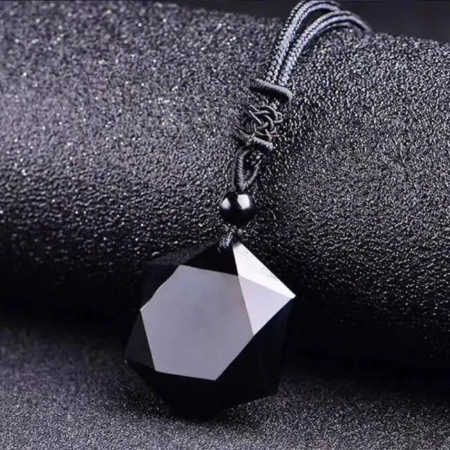 Natural Energy Black Obsidian Stone Necklaces