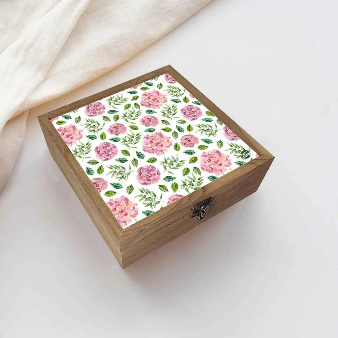 Nutcase Designer Jewellery Box for Wedding  - Unique Gifts -Pink Flower Pattern