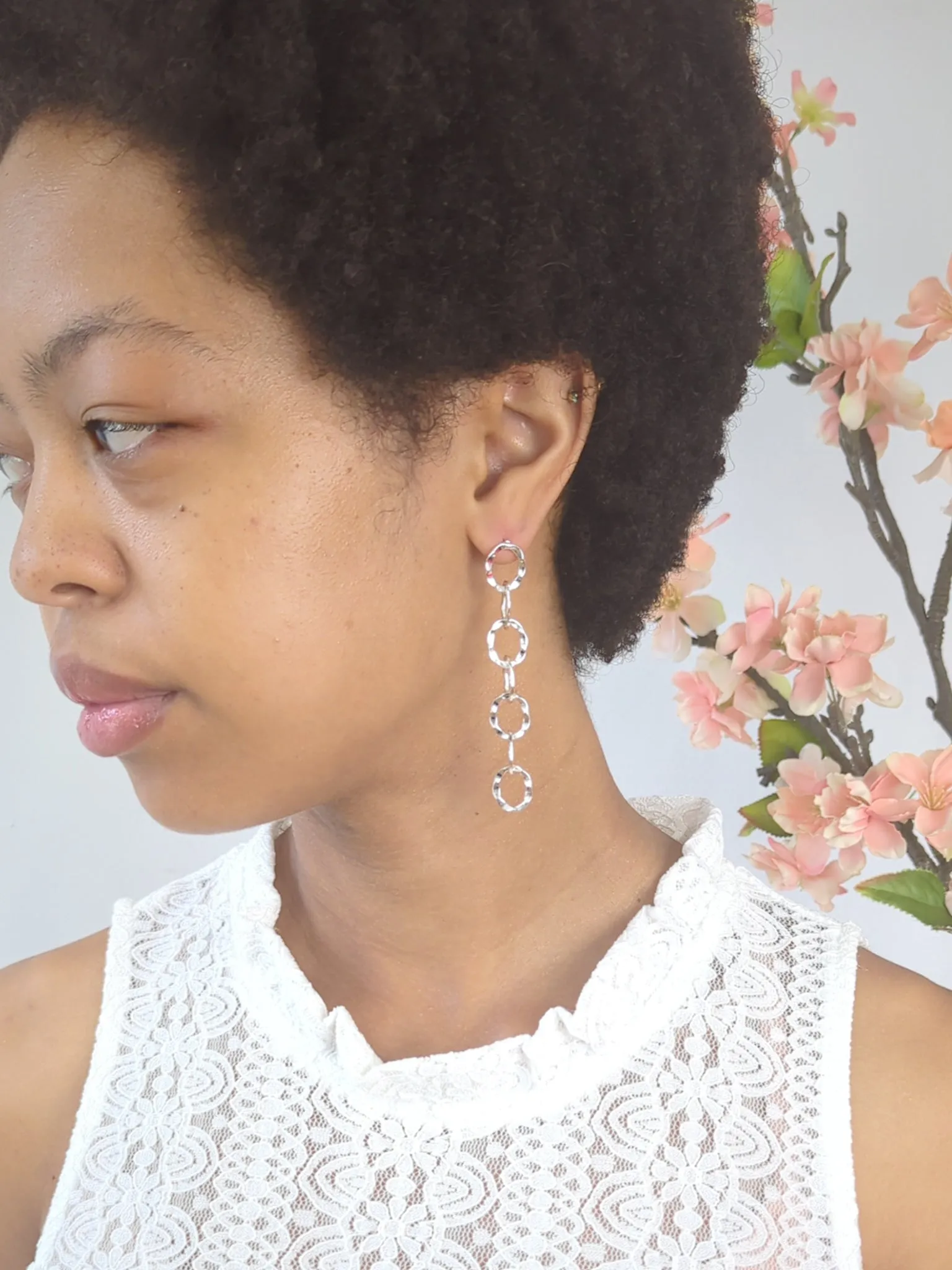 Organic Chain Link Earrings