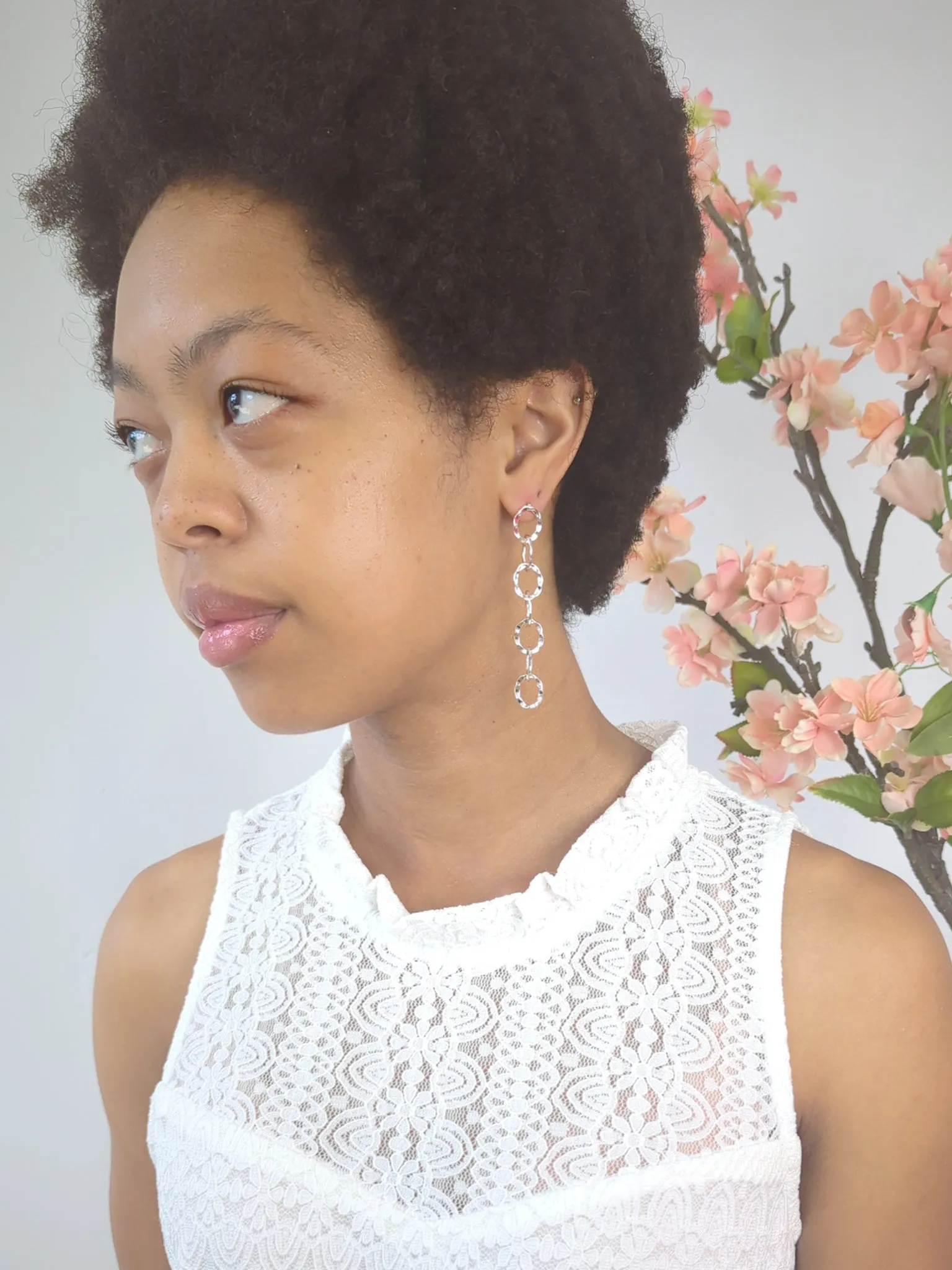 Organic Chain Link Earrings