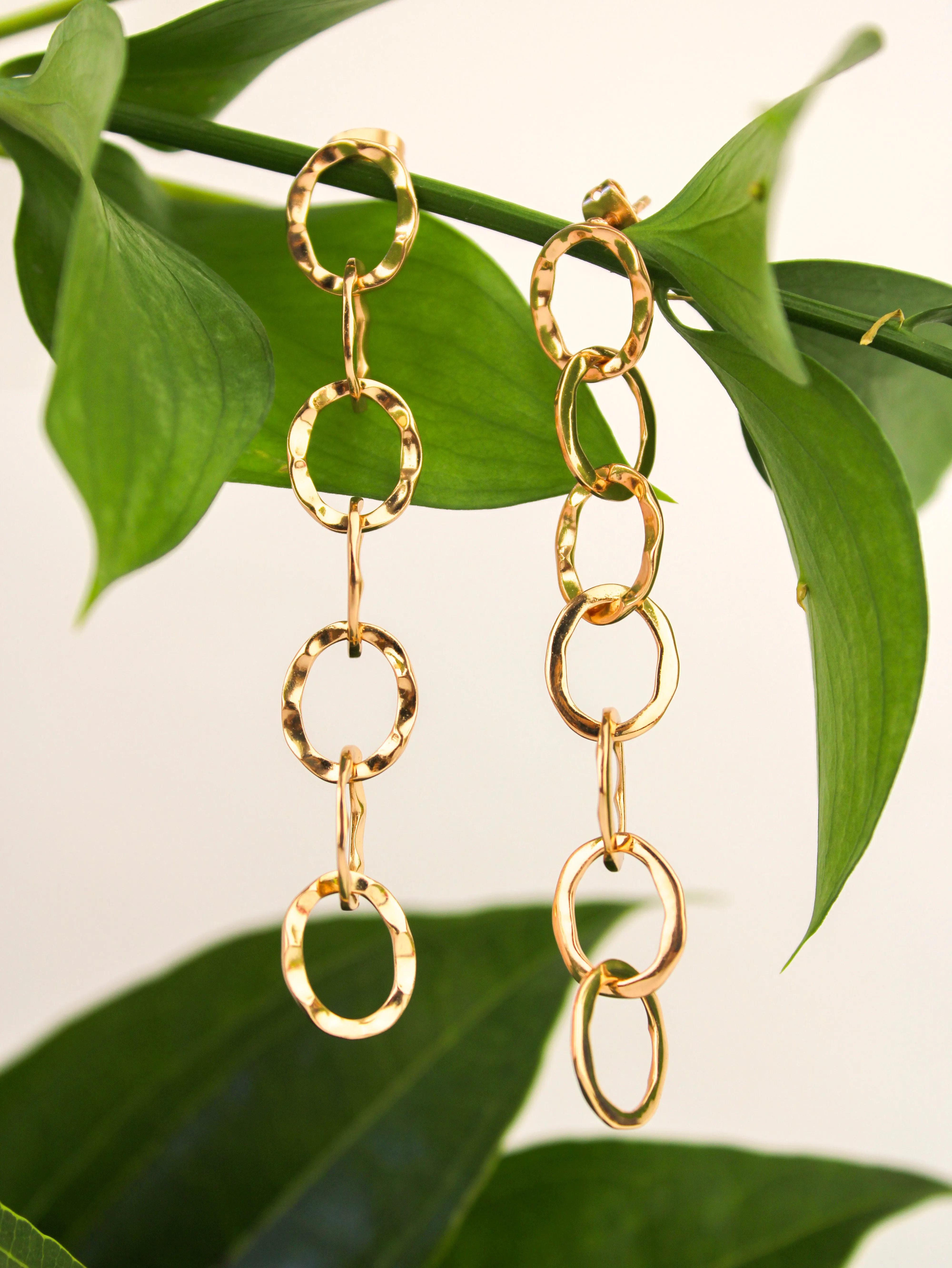 Organic Chain Link Earrings