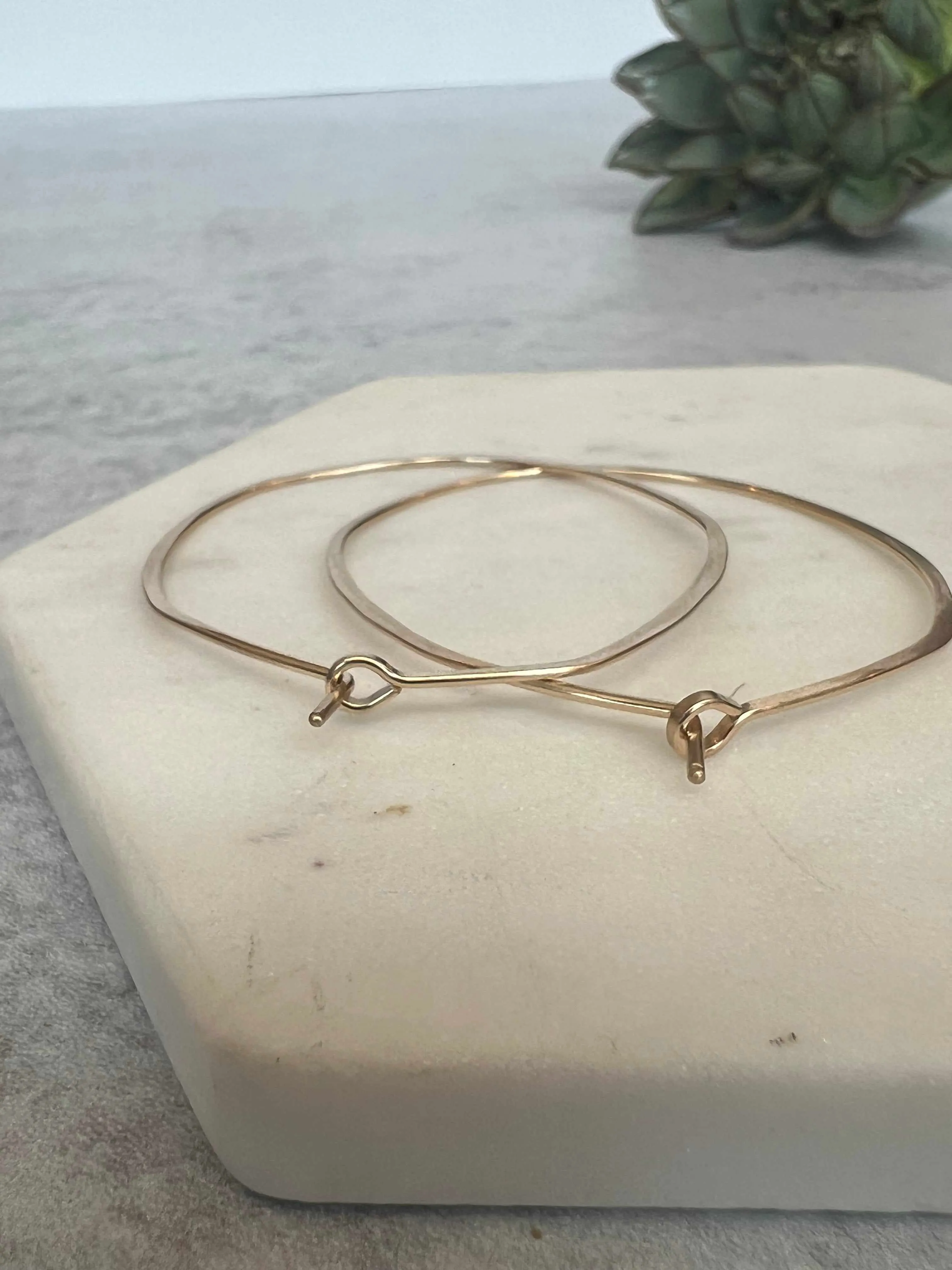 Organic Circles Hoop Earrings