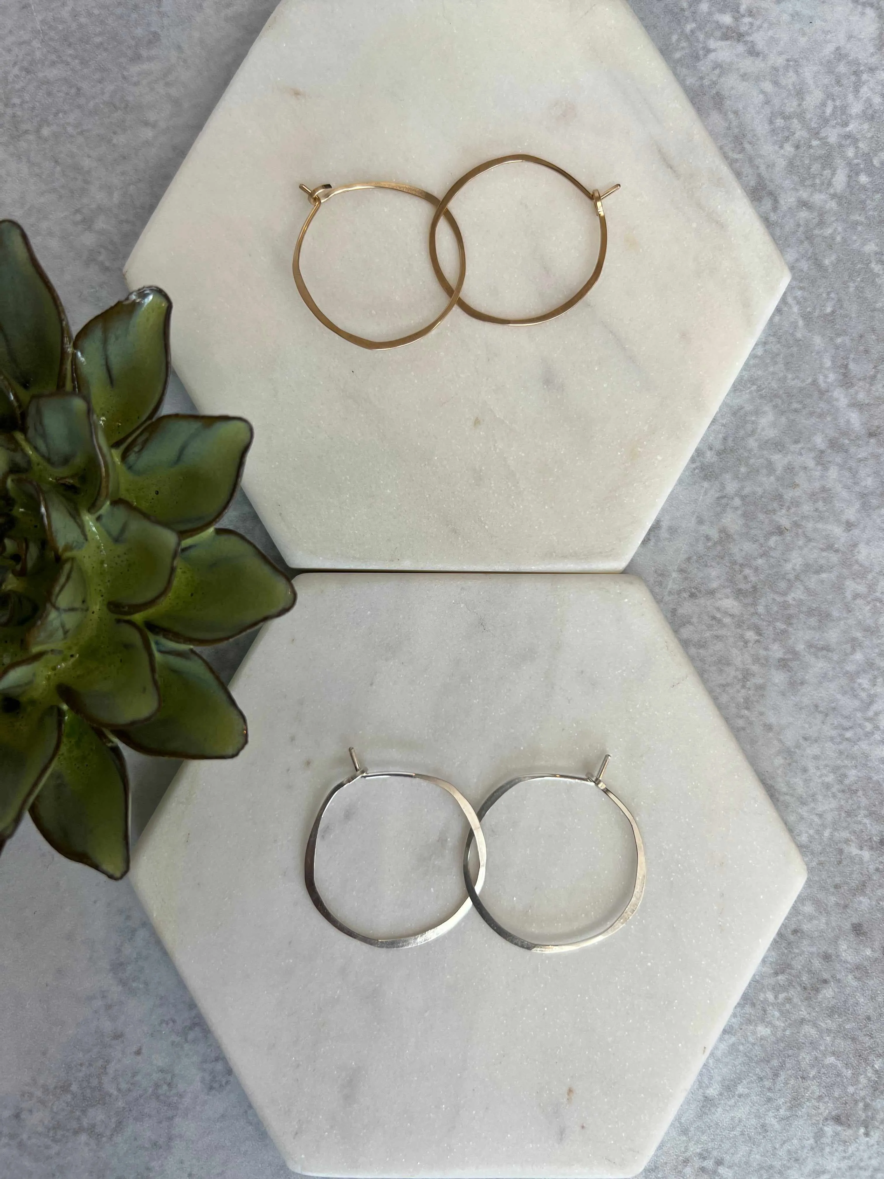 Organic Circles Hoop Earrings