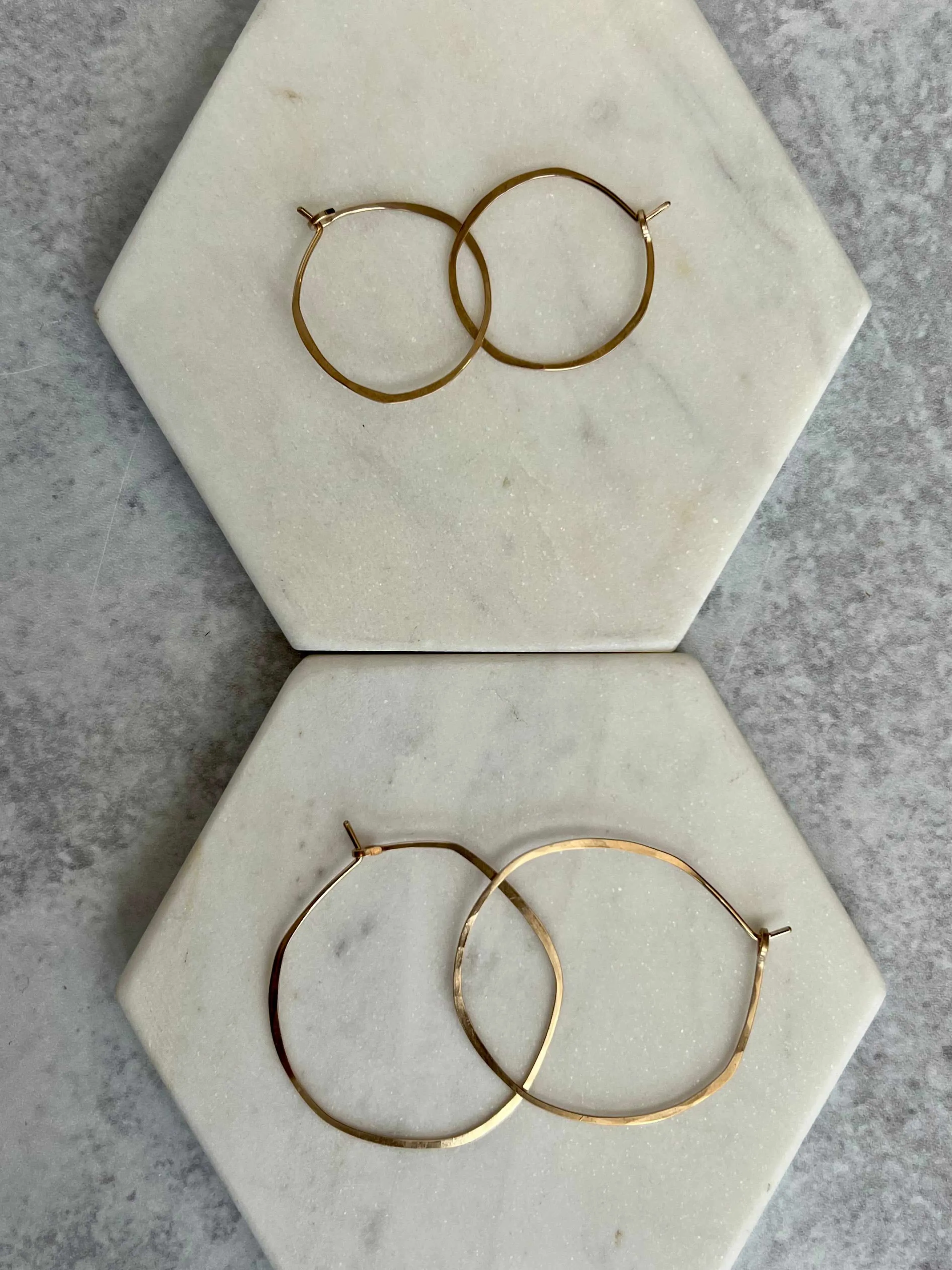 Organic Circles Hoop Earrings