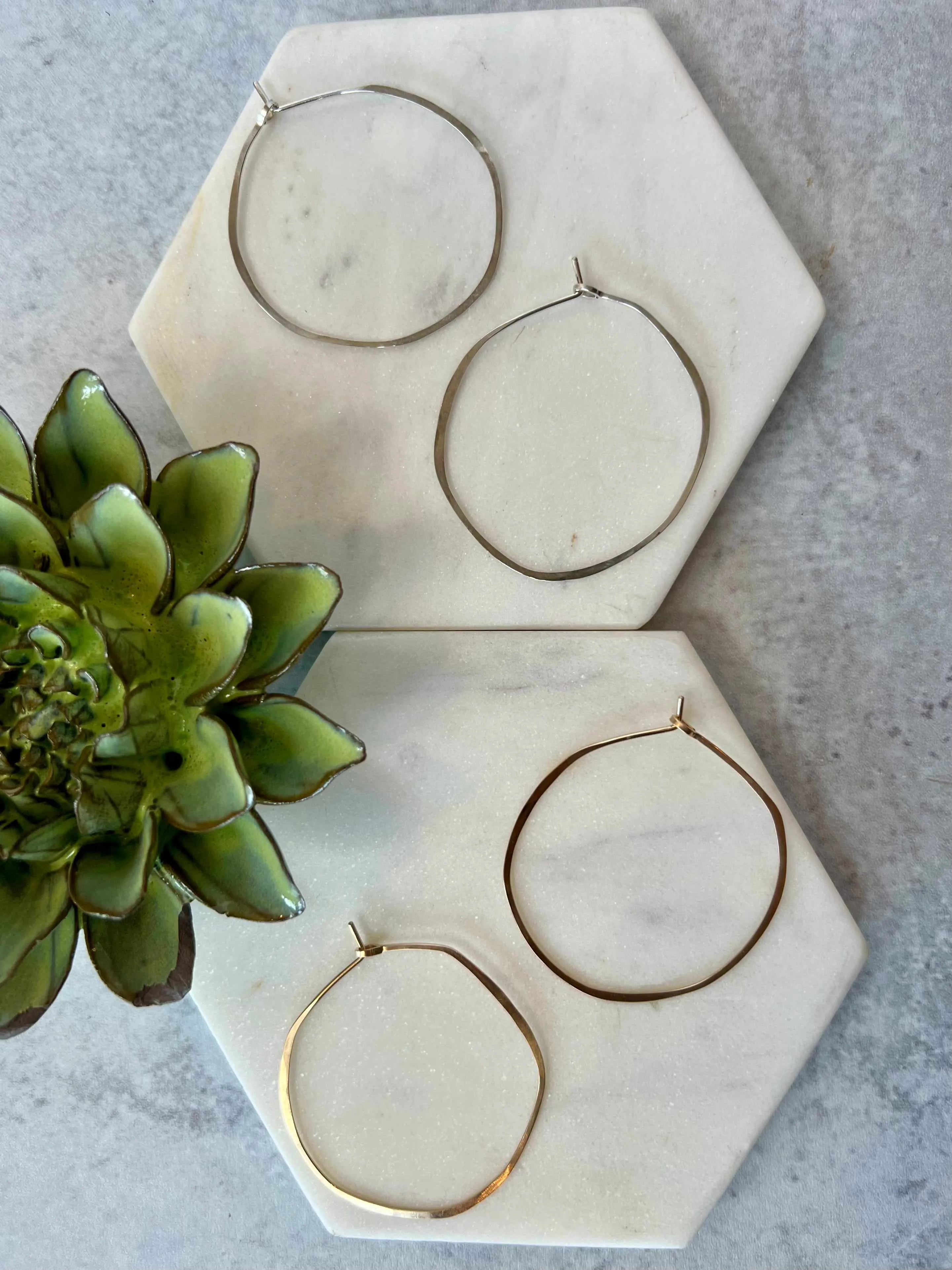 Organic Circles Hoop Earrings