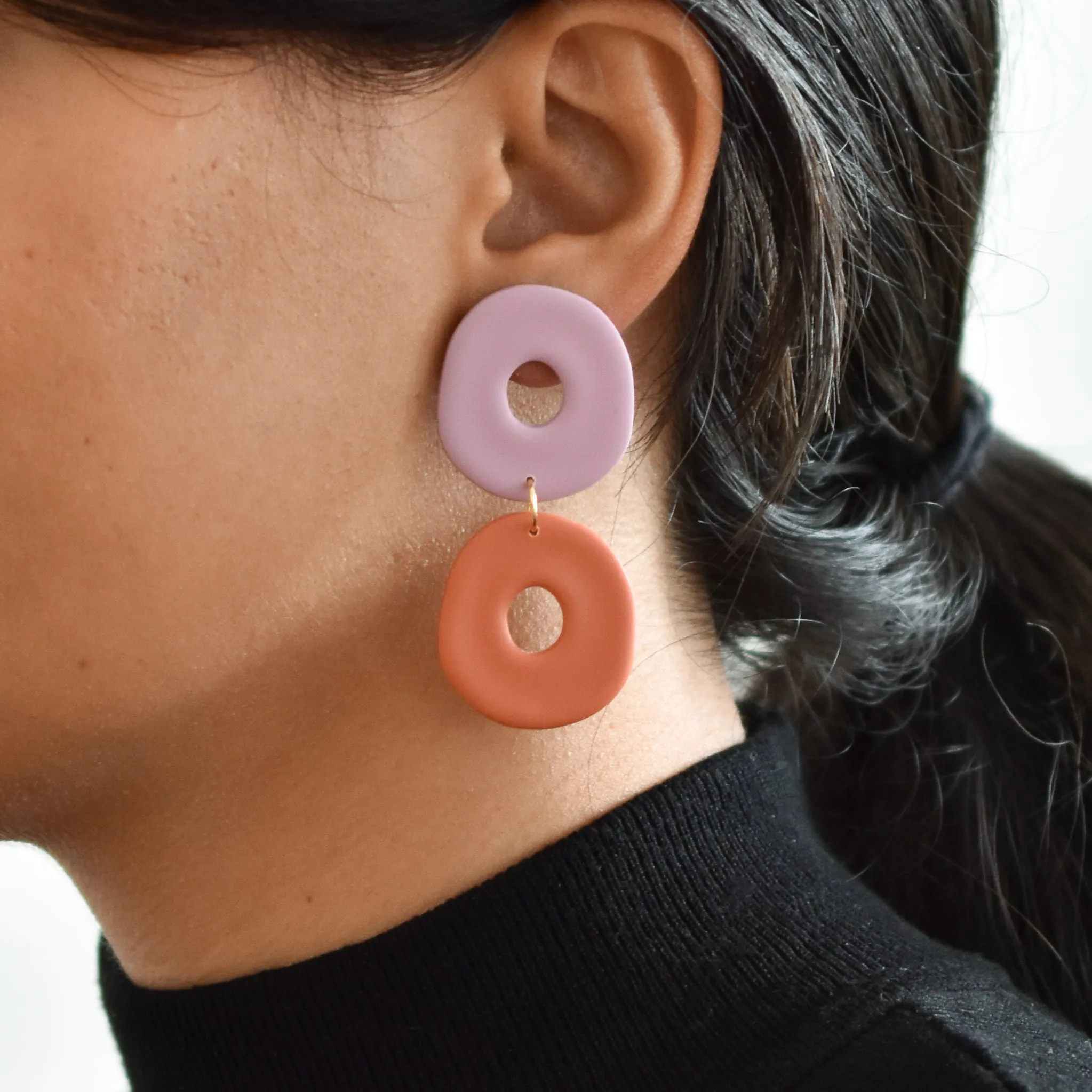 Organic Hoop Dangles