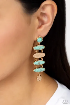 Paparazzi Earring ~ Rustic Reverie - Blue