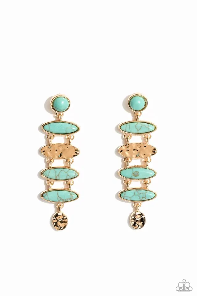 Paparazzi Earring ~ Rustic Reverie - Blue