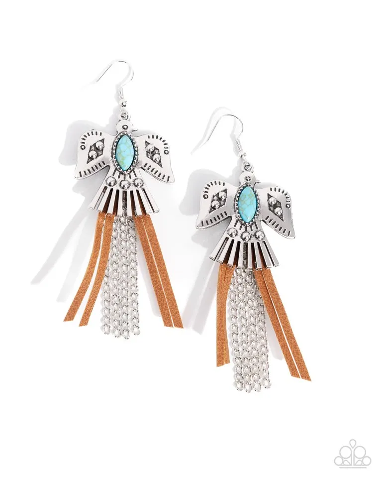 Paparazzi Earring ~ Southwestern Selfie - Blue