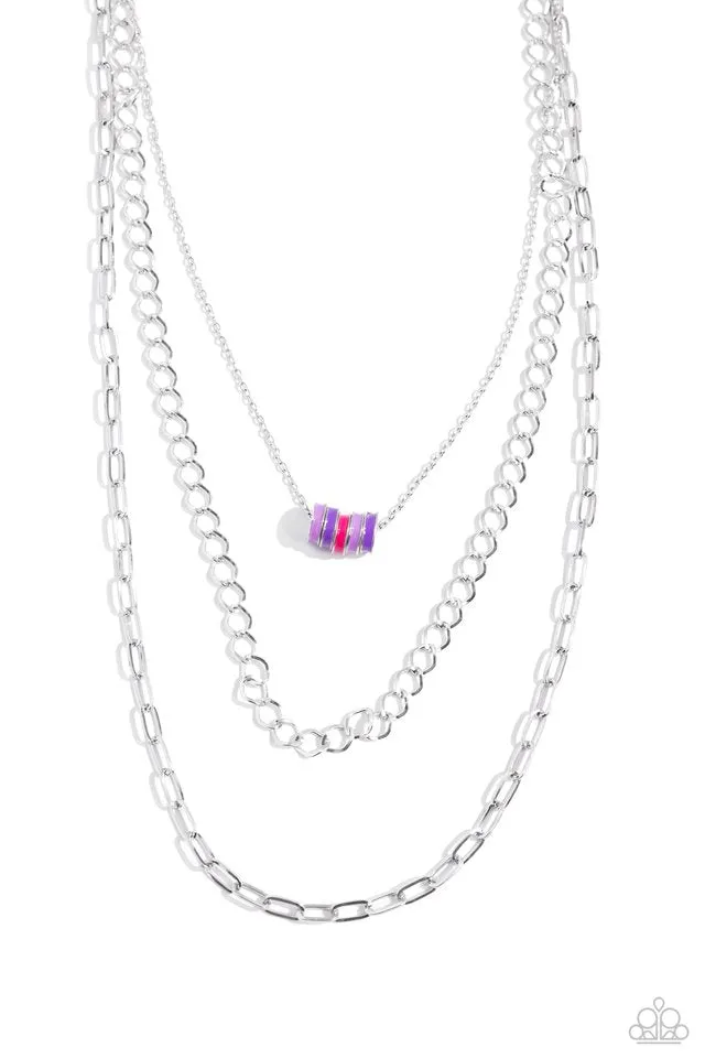 Paparazzi Necklace ~ Colorful Cadet - Purple