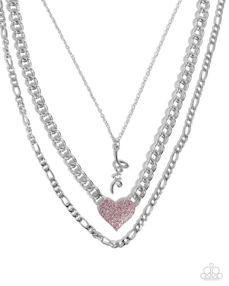 Paparazzi Necklace ~ Luxurious Love - Pink
