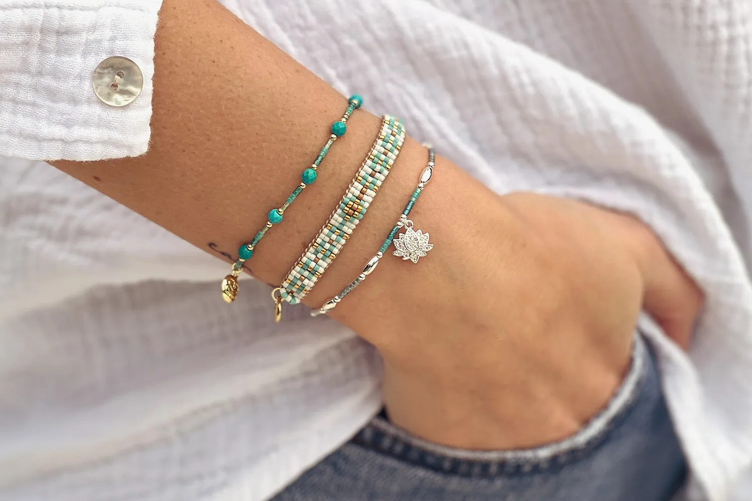 Parisa 3 Layer Bracelet Stack