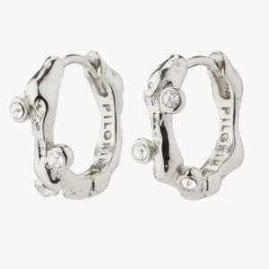 Pilgrim Urszula Small Silver Hoop Earrings
