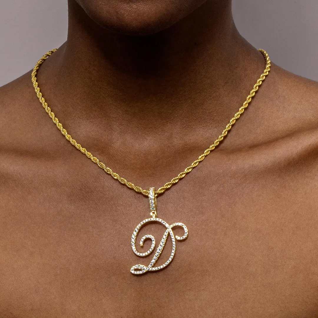 Posh Cursive Necklace Rope Chain