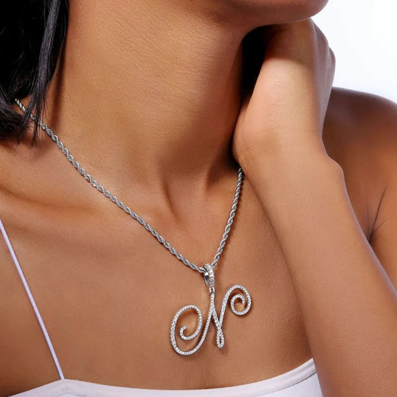 Posh Cursive Necklace Rope Chain