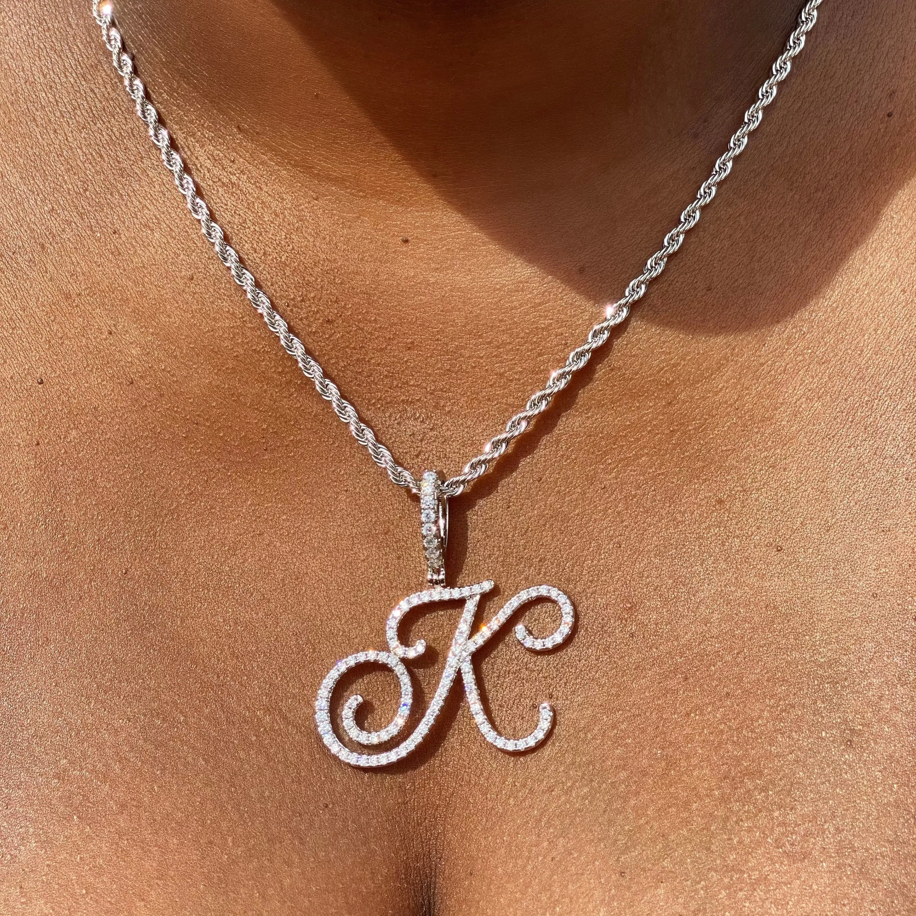Posh Cursive Necklace Rope Chain
