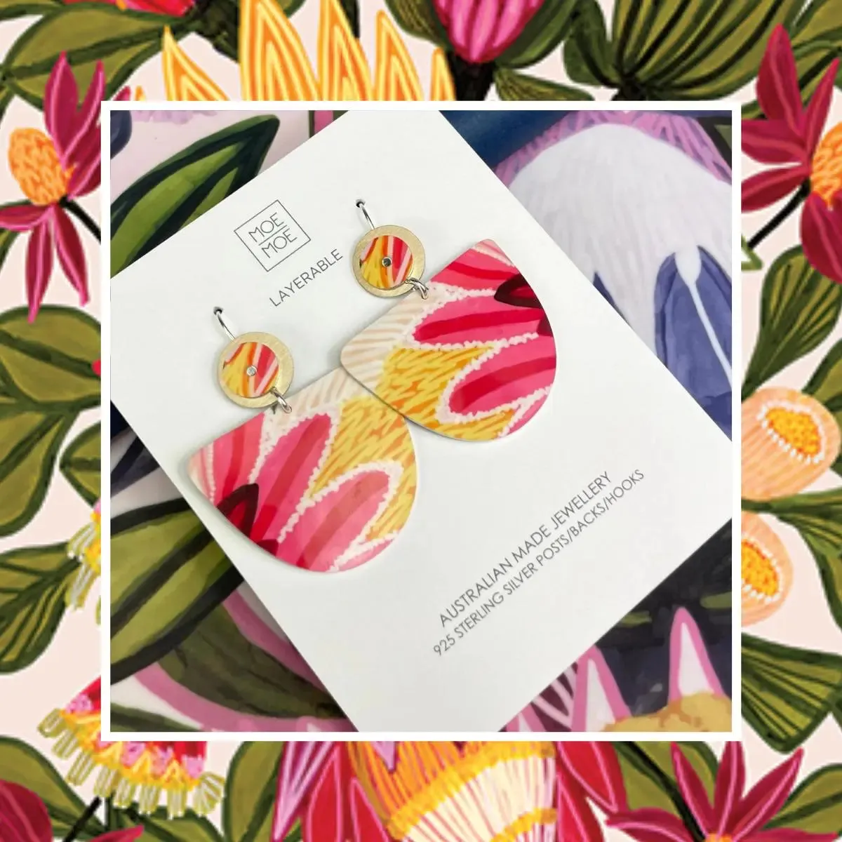 Protea Flora Organic Bell Drop Earrings