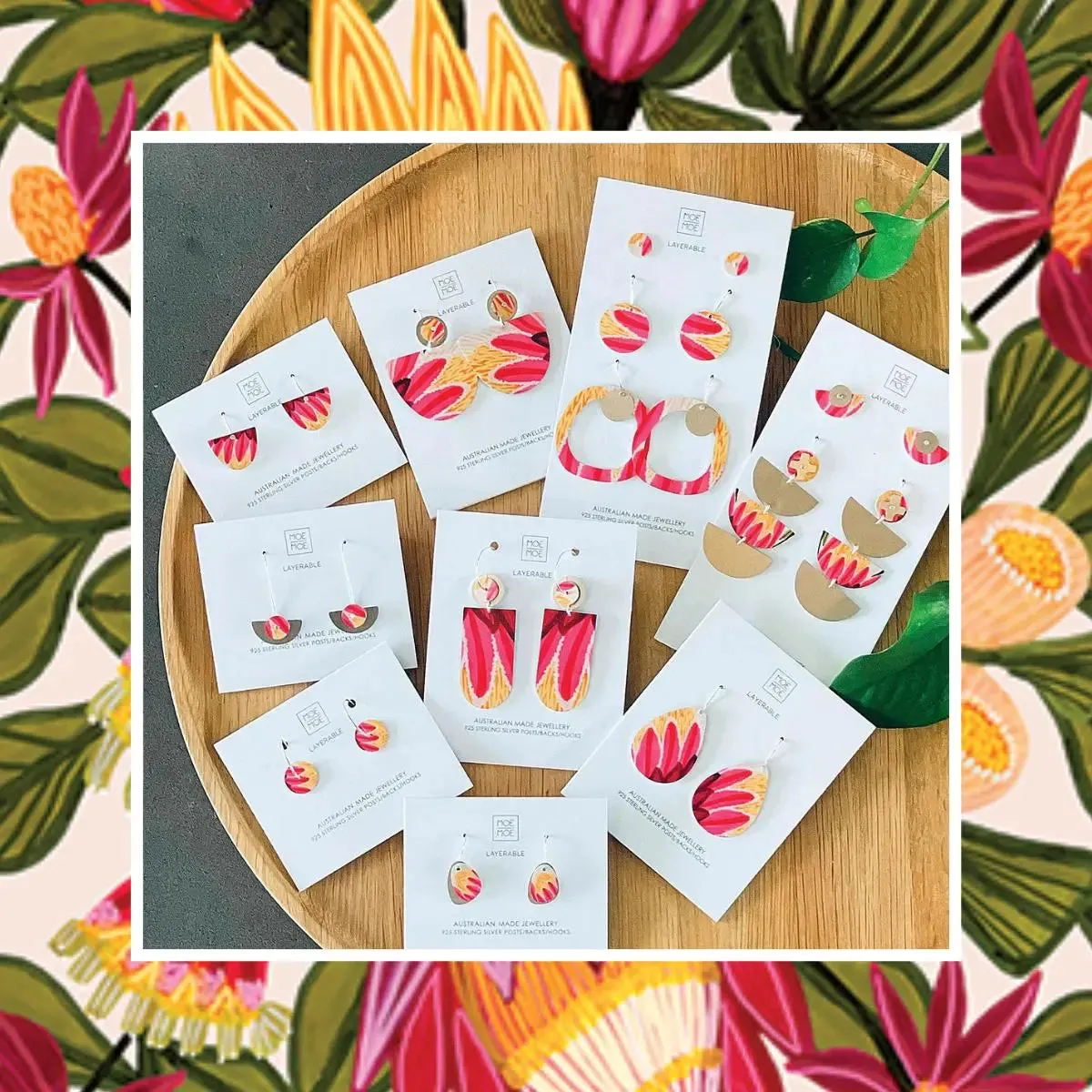 Protea Flora Organic Bell Drop Earrings