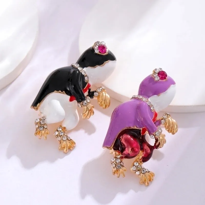 Retro Bird Alloy Inlay Rhinestones Women's Corsage Brooches