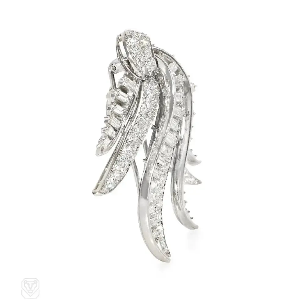 Retro diamond spray brooch