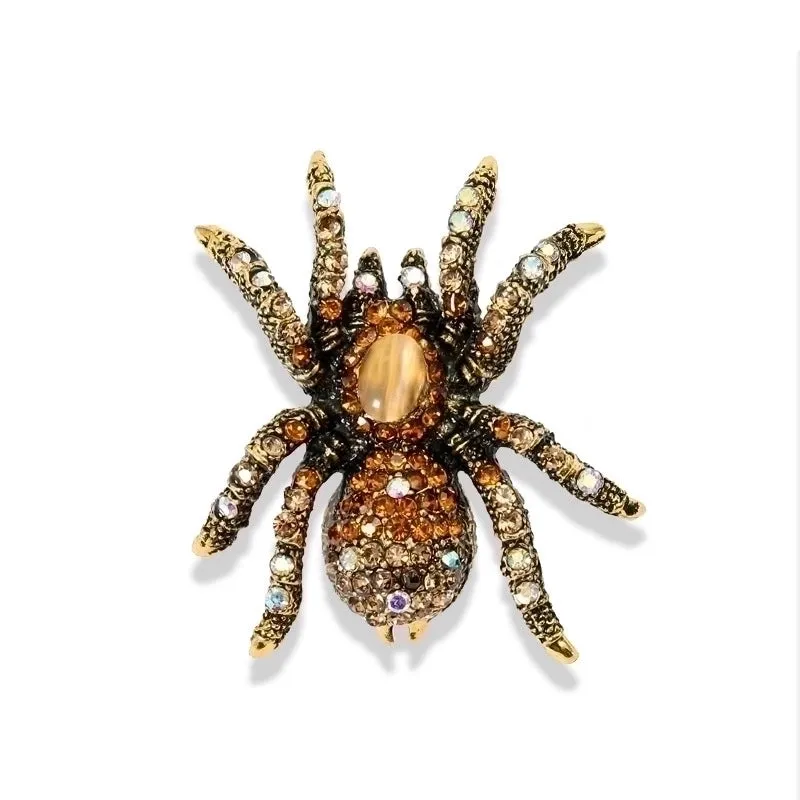 Retro Insect Alloy Plating Inlay Rhinestones Unisex Brooches