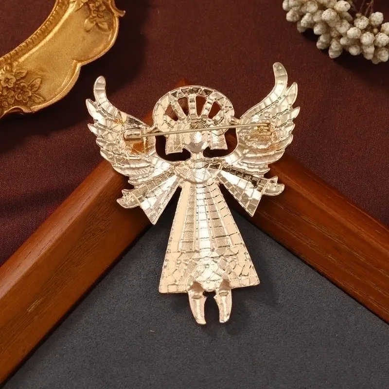 Retro Pin Angel Alloy Enamel Women'S Brooches