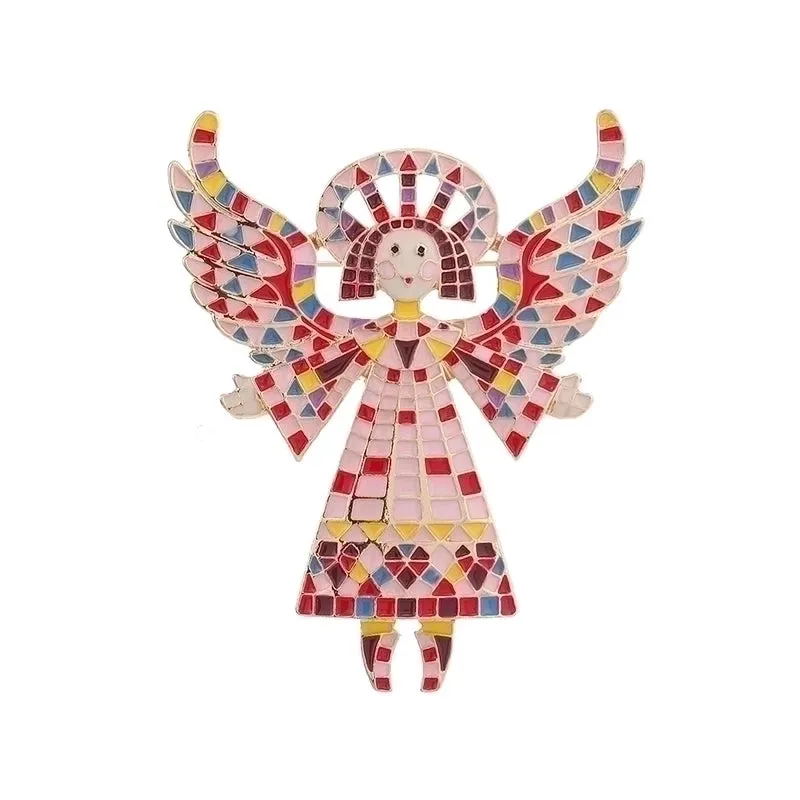 Retro Pin Angel Alloy Enamel Women'S Brooches